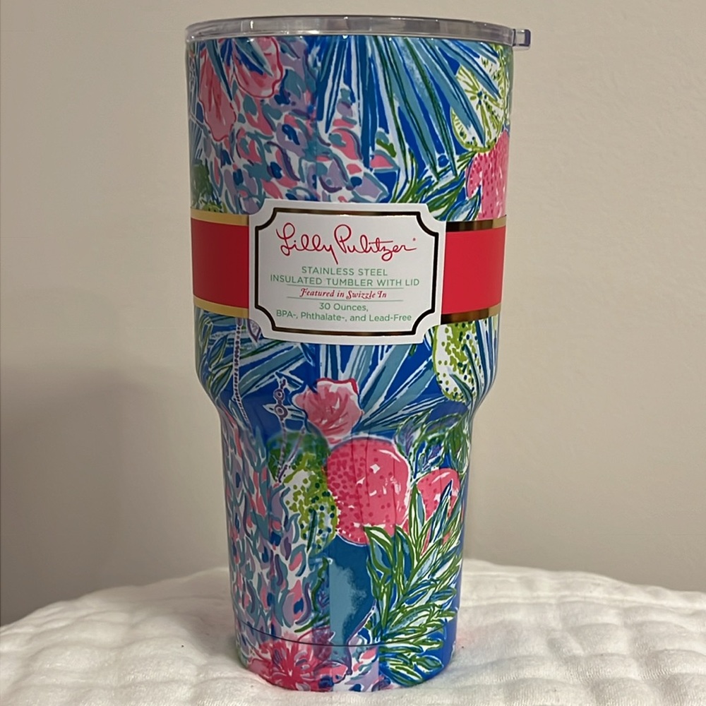 Lilly Pulitzer Insulated Tumbler with lid 30 oz
Stainless steel Swizzle In
